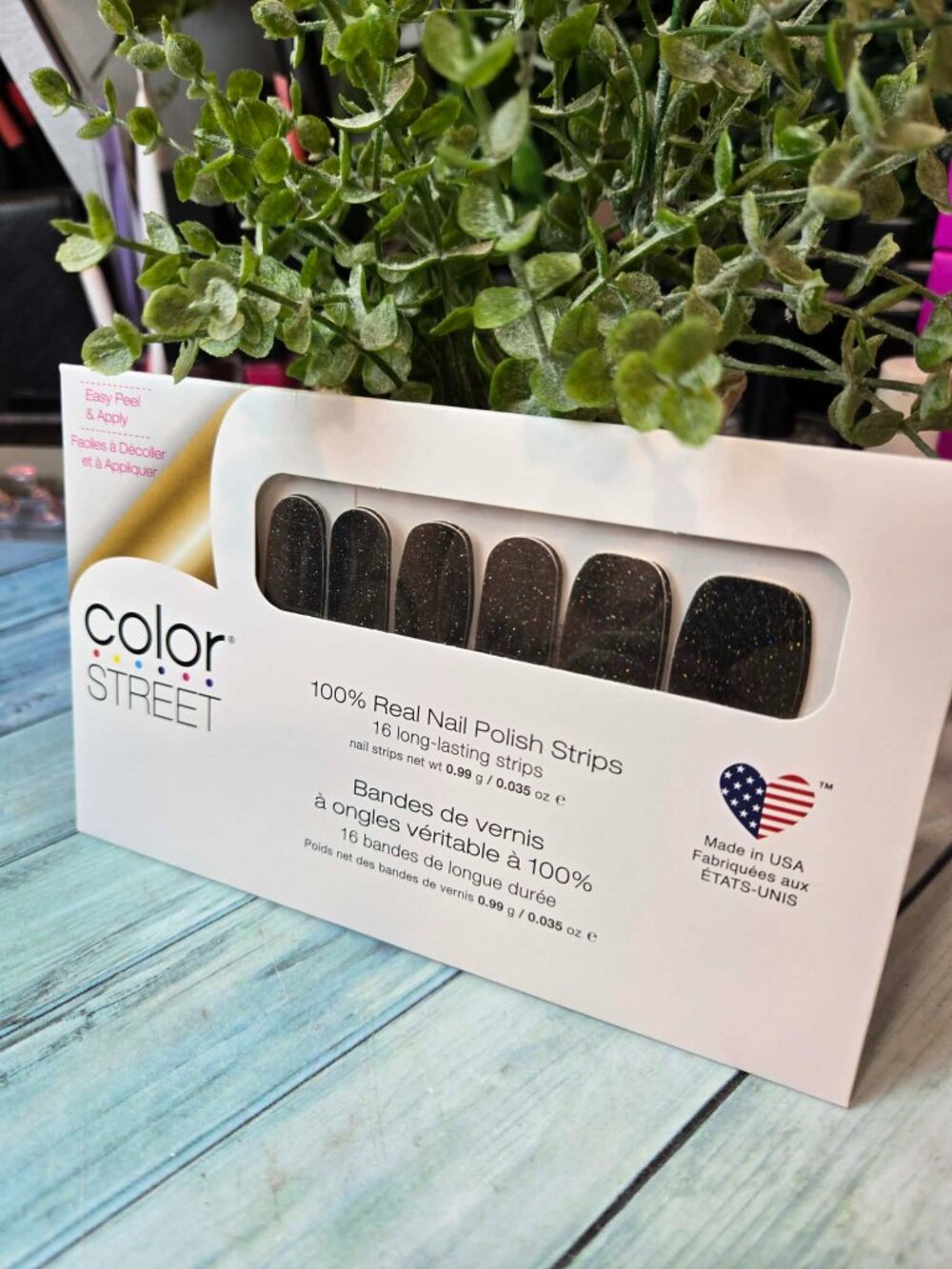 Color Street Black Glitter Press On Nails